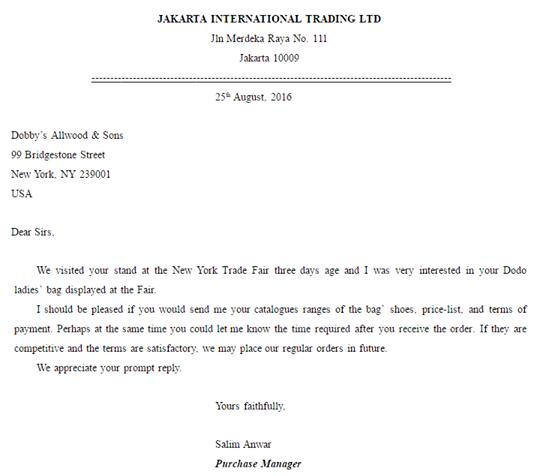 Detail Format Surat Bahasa Inggris Nomer 19