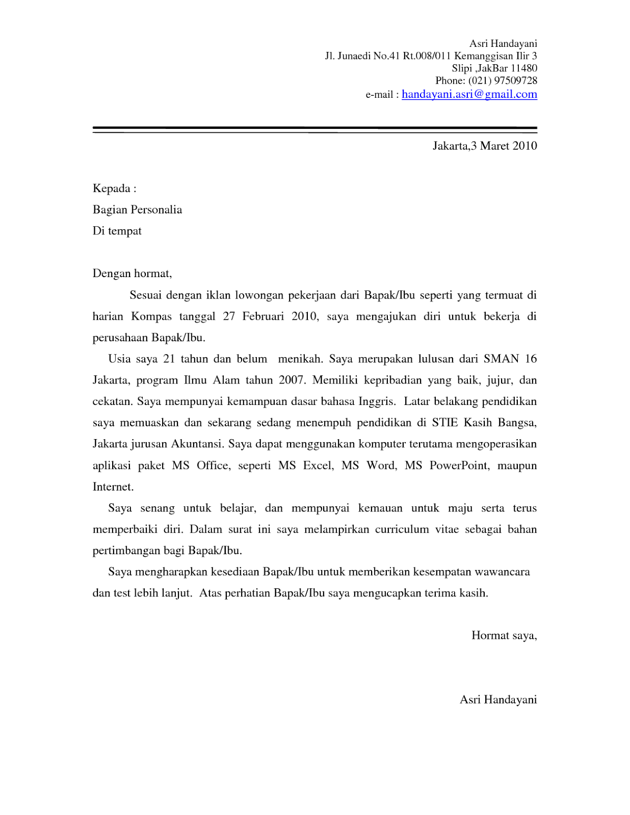 Detail Format Surat Bahasa Inggris Nomer 39