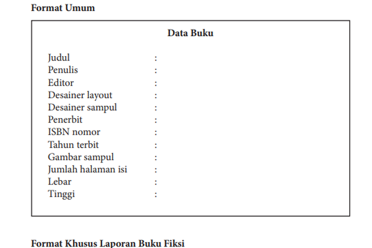 Detail Format Umum Data Buku Nomer 18