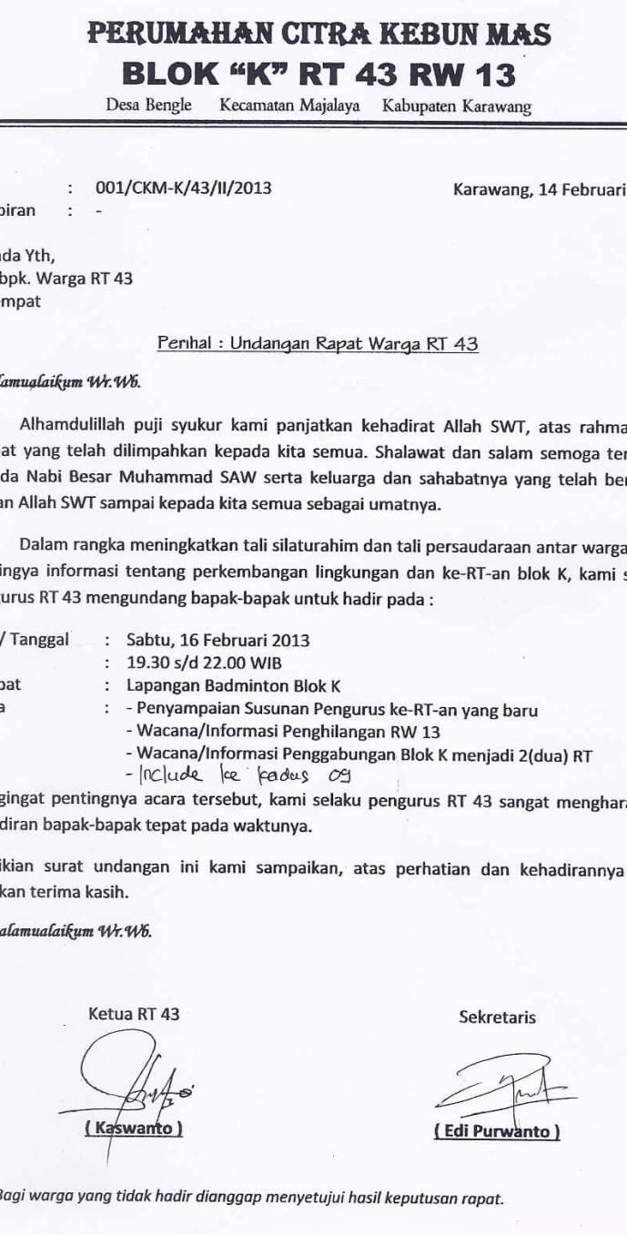 Detail Format Undangan Rapat Nomer 10