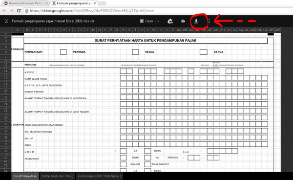 Download Formulir Surat Pernyataan Harta Untuk Pengampunan Pajak Nomer 32