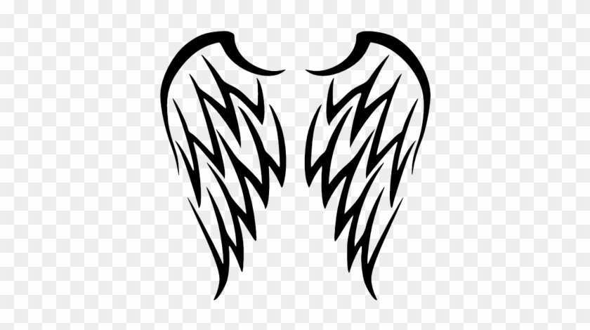 Detail Angel Wings Tattoo Tribal Nomer 17