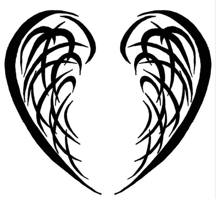 Detail Angel Wings Tattoo Tribal Nomer 23