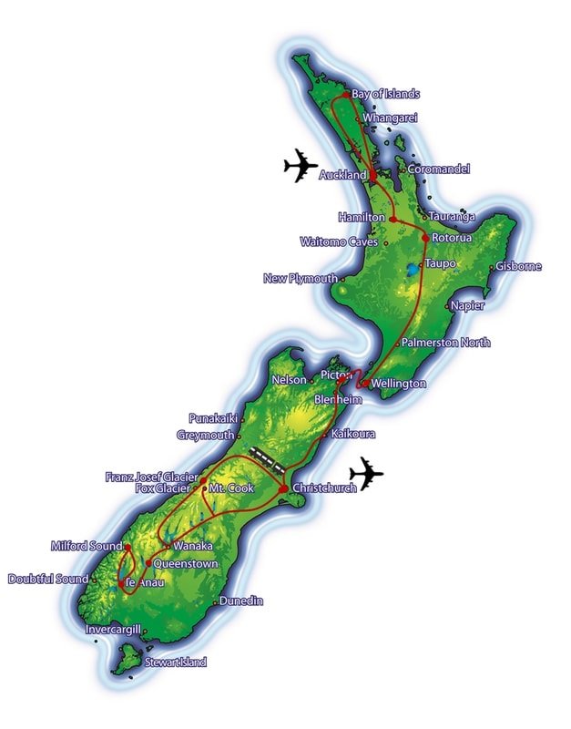 Franz Josef Village Map - KibrisPDR