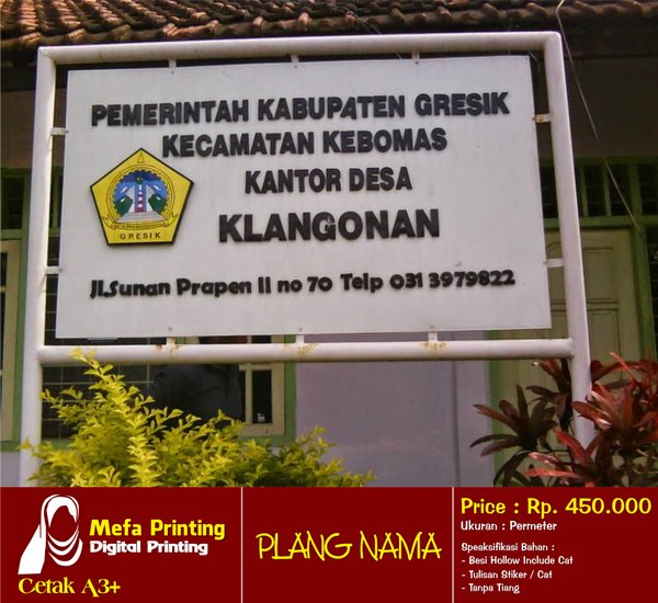 Detail Foto Papan Nama Nomer 7