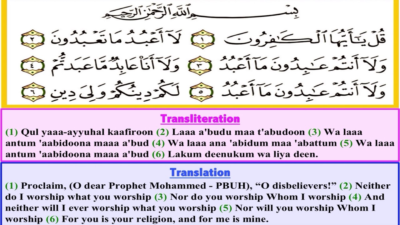 Detail Foto Surat Al Kafirun Nomer 4