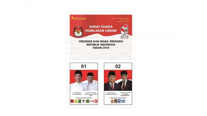 Detail Foto Surat Suara Pilpres 2019 Nomer 12