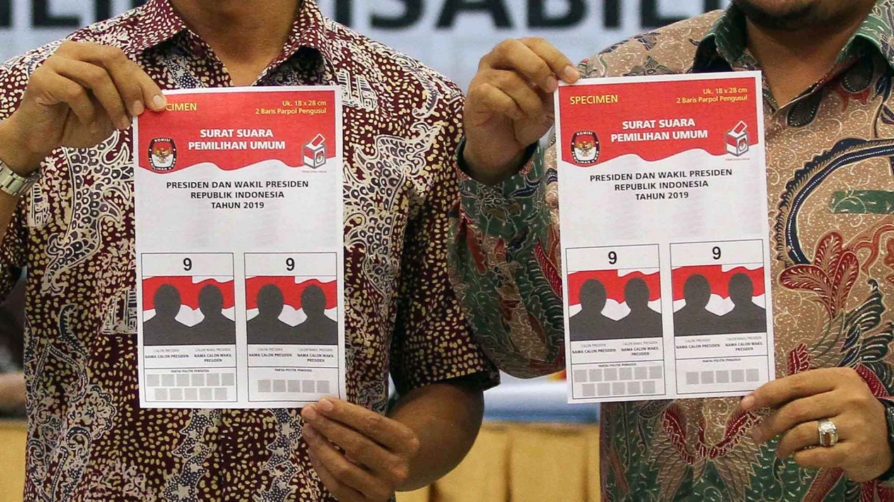 Detail Foto Surat Suara Pilpres 2019 Nomer 37