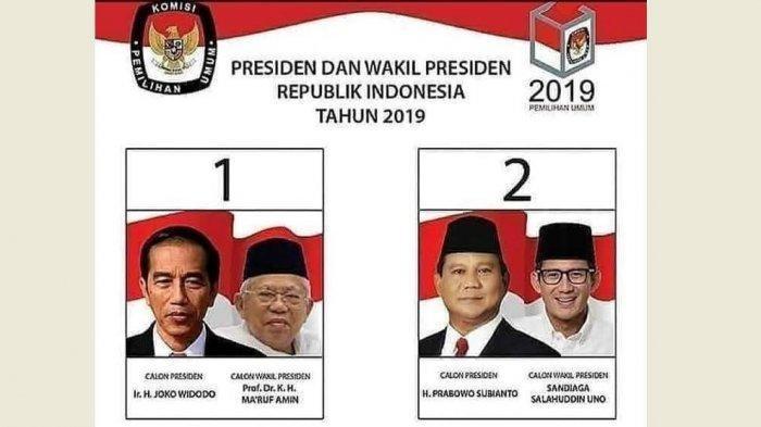 Detail Foto Surat Suara Pilpres 2019 Nomer 6