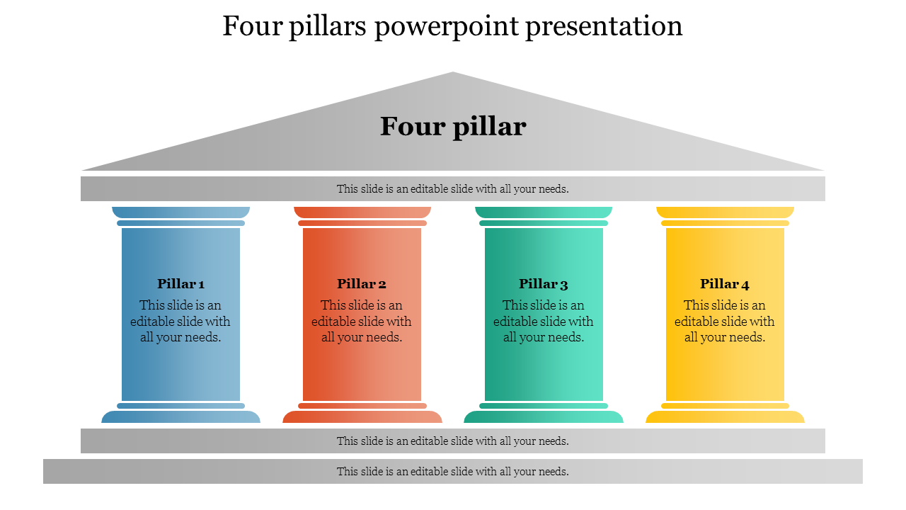 Four Pillars Powerpoint Template - KibrisPDR