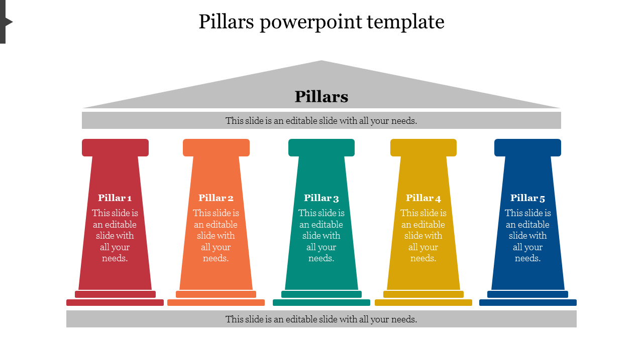 Detail Four Pillars Powerpoint Template Nomer 14