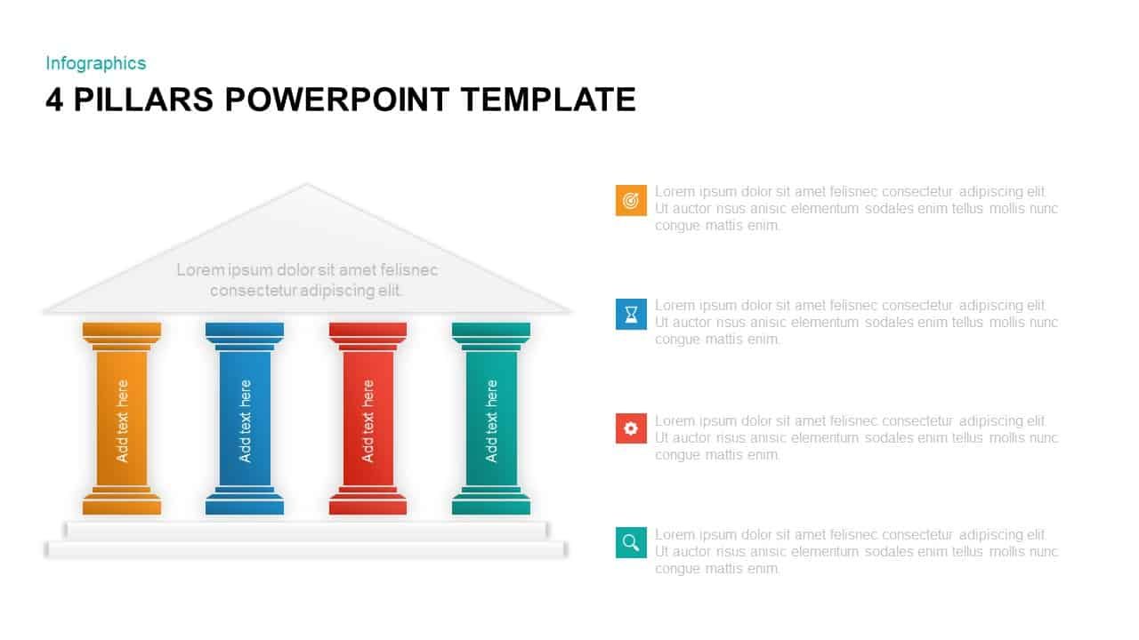 Detail Four Pillars Powerpoint Template Nomer 51