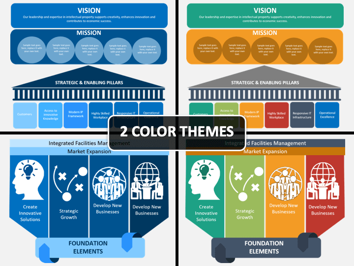 Detail Four Pillars Powerpoint Template Nomer 57