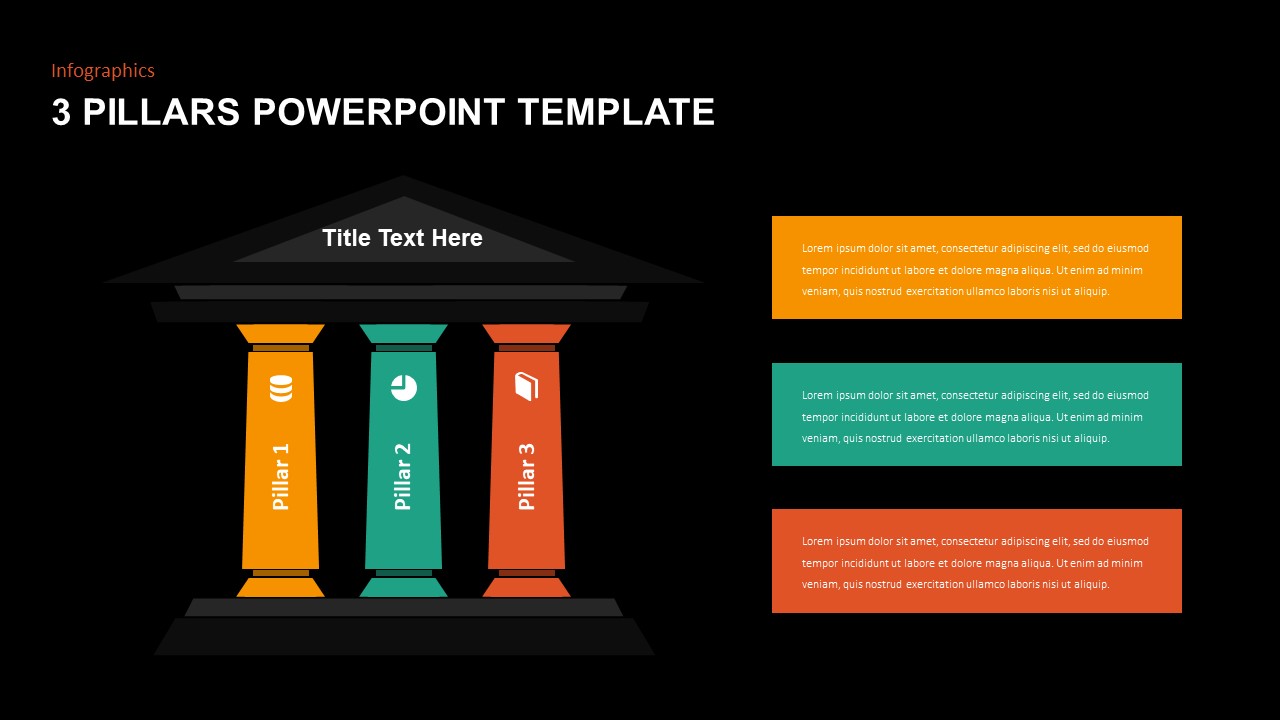 Detail Four Pillars Powerpoint Template Nomer 8