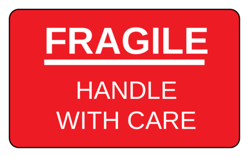 Fragile Sticker Template - KibrisPDR