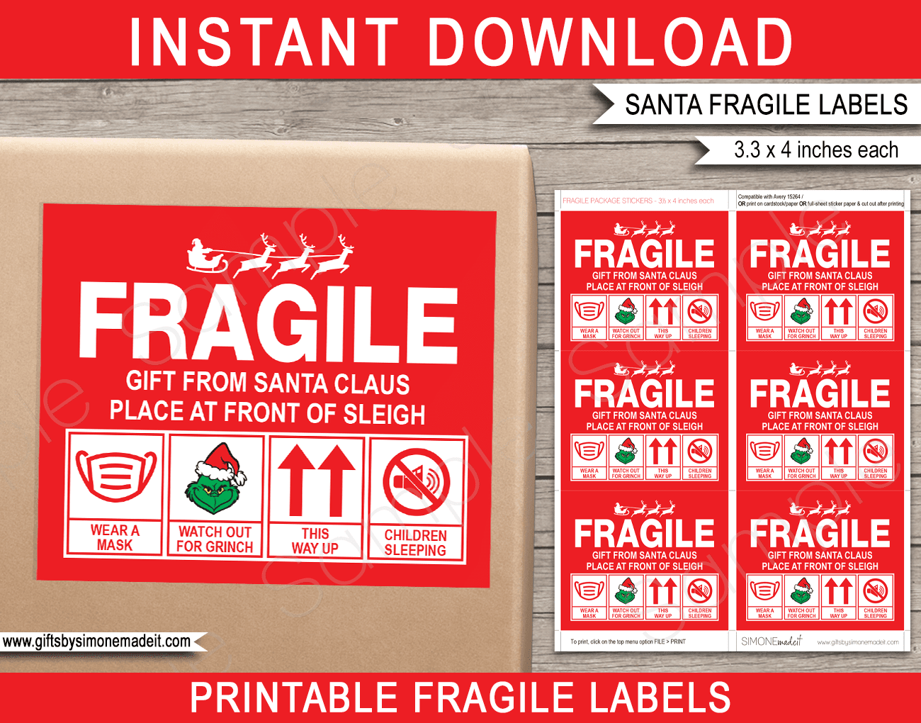 Detail Fragile Sticker Template Nomer 14