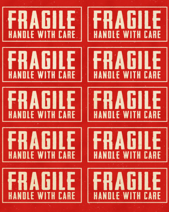 Detail Fragile Sticker Template Nomer 20