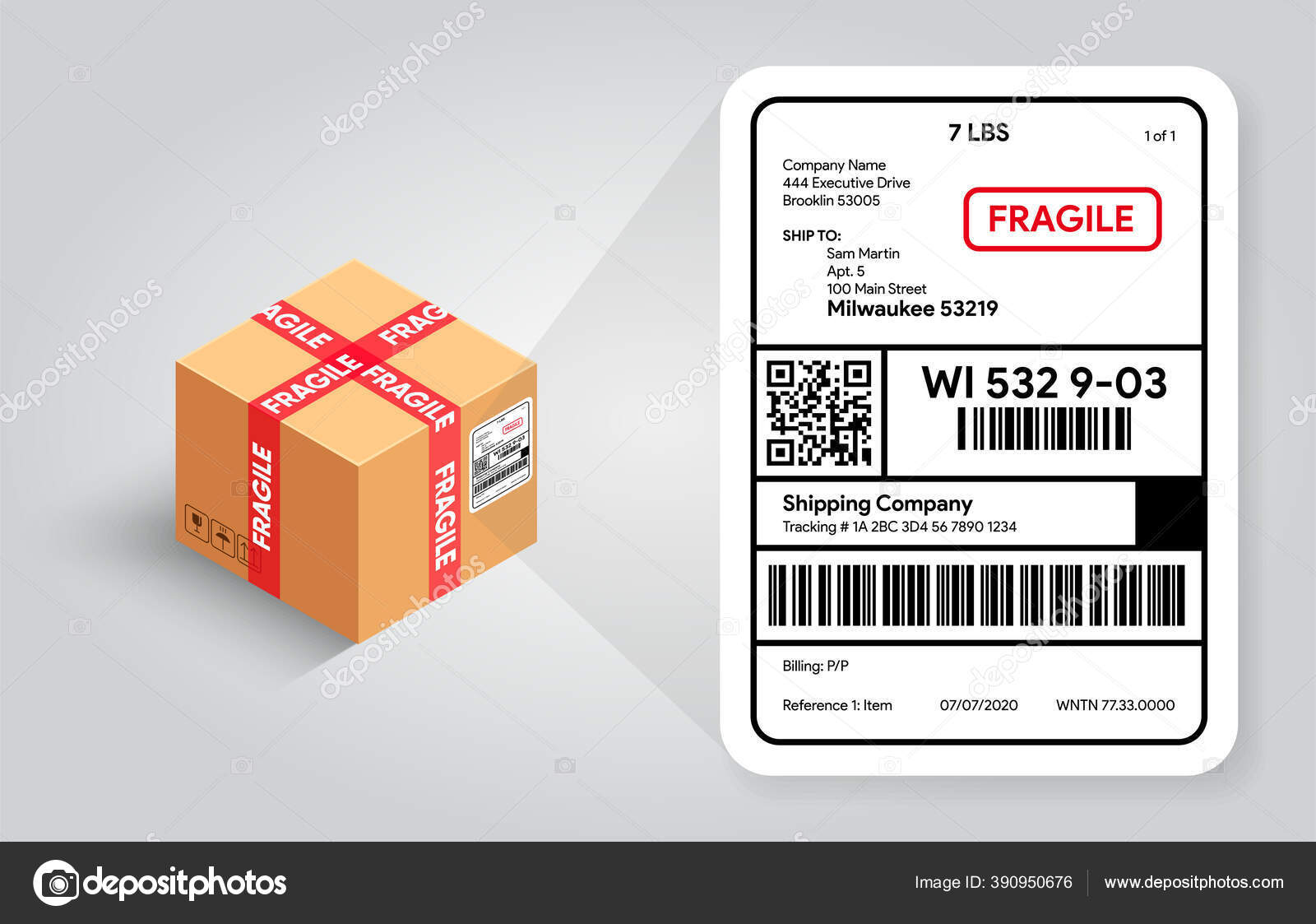 Detail Fragile Sticker Template Nomer 30