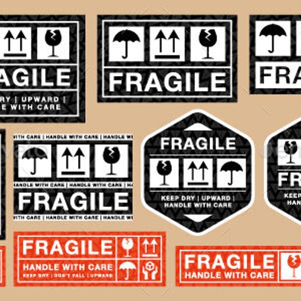 Detail Fragile Sticker Template Nomer 33