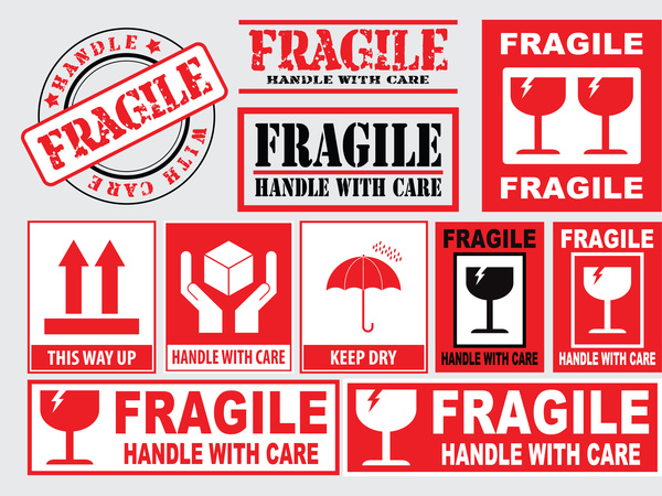 Detail Fragile Sticker Template Nomer 4