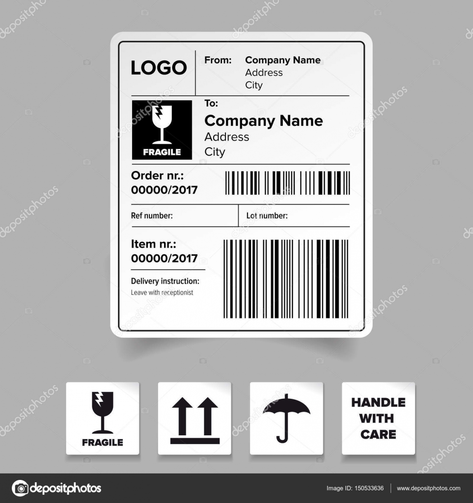 Detail Fragile Sticker Template Nomer 49