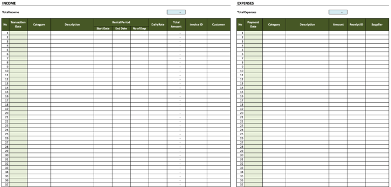 Detail Free Accounting Excel Template Nomer 21