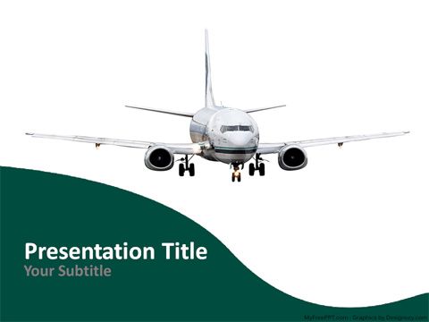 Detail Free Airplane Powerpoint Template Nomer 10