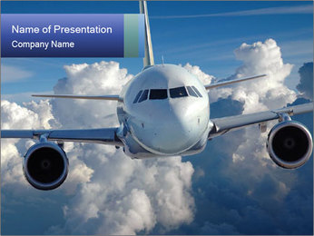 Detail Free Airplane Powerpoint Template Nomer 16