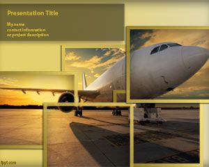 Detail Free Airplane Powerpoint Template Nomer 24