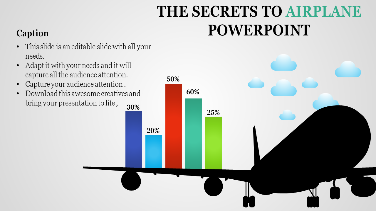 Detail Free Airplane Powerpoint Template Nomer 50