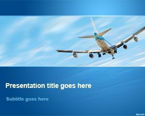 Detail Free Airplane Powerpoint Template Nomer 8