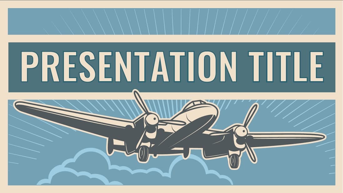 Detail Free Airplane Powerpoint Template Nomer 9