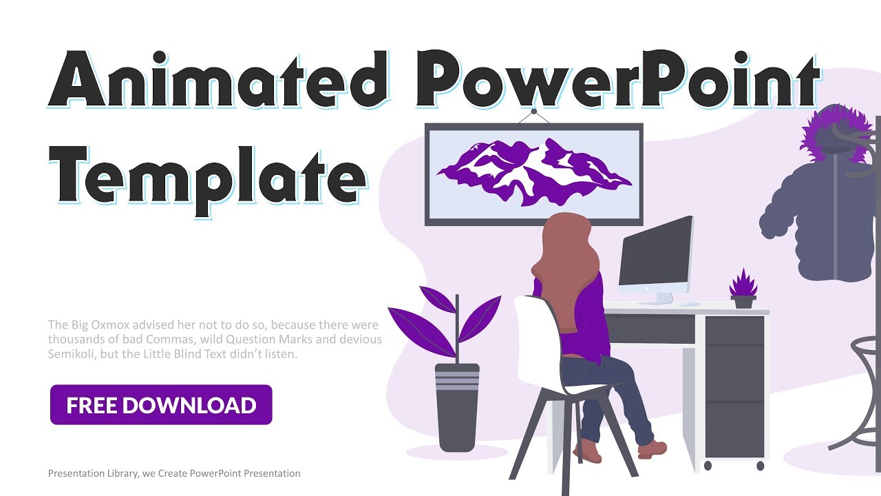 Detail Free Animation Powerpoint Template Nomer 48