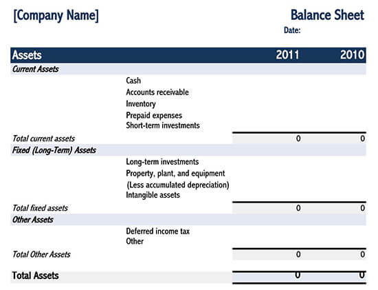 Detail Free Balance Sheet Template Nomer 33