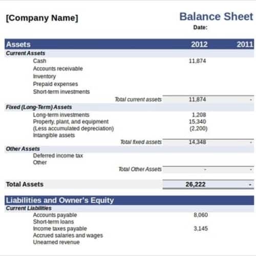 Detail Free Balance Sheet Template Nomer 40