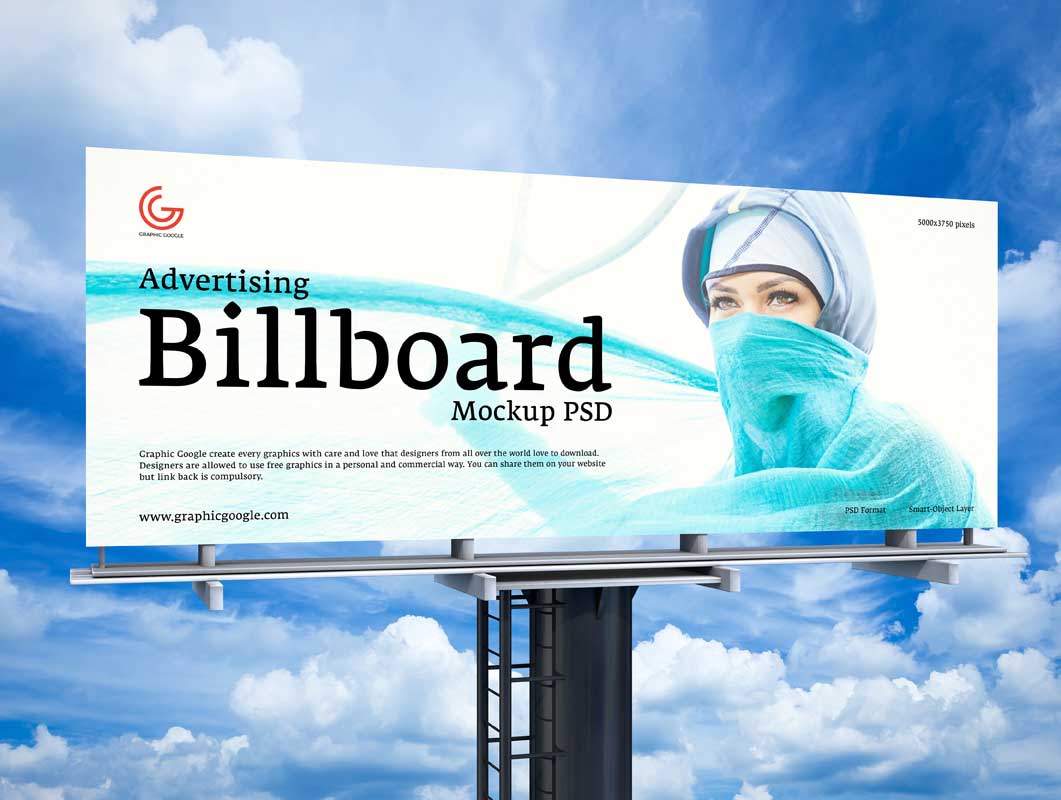 Detail Free Billboard Mockup Template Nomer 11