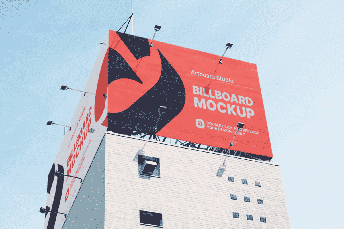 Detail Free Billboard Mockup Template Nomer 20