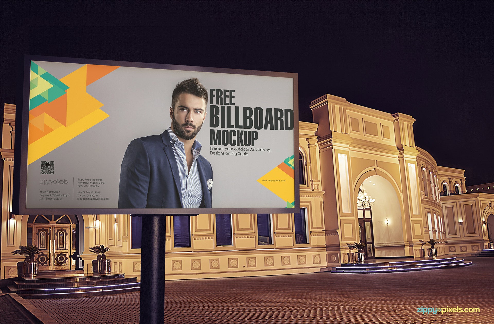 Detail Free Billboard Mockup Template Nomer 27