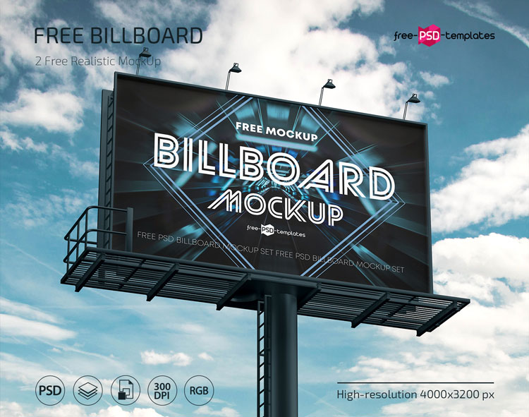 Detail Free Billboard Mockup Template Nomer 42