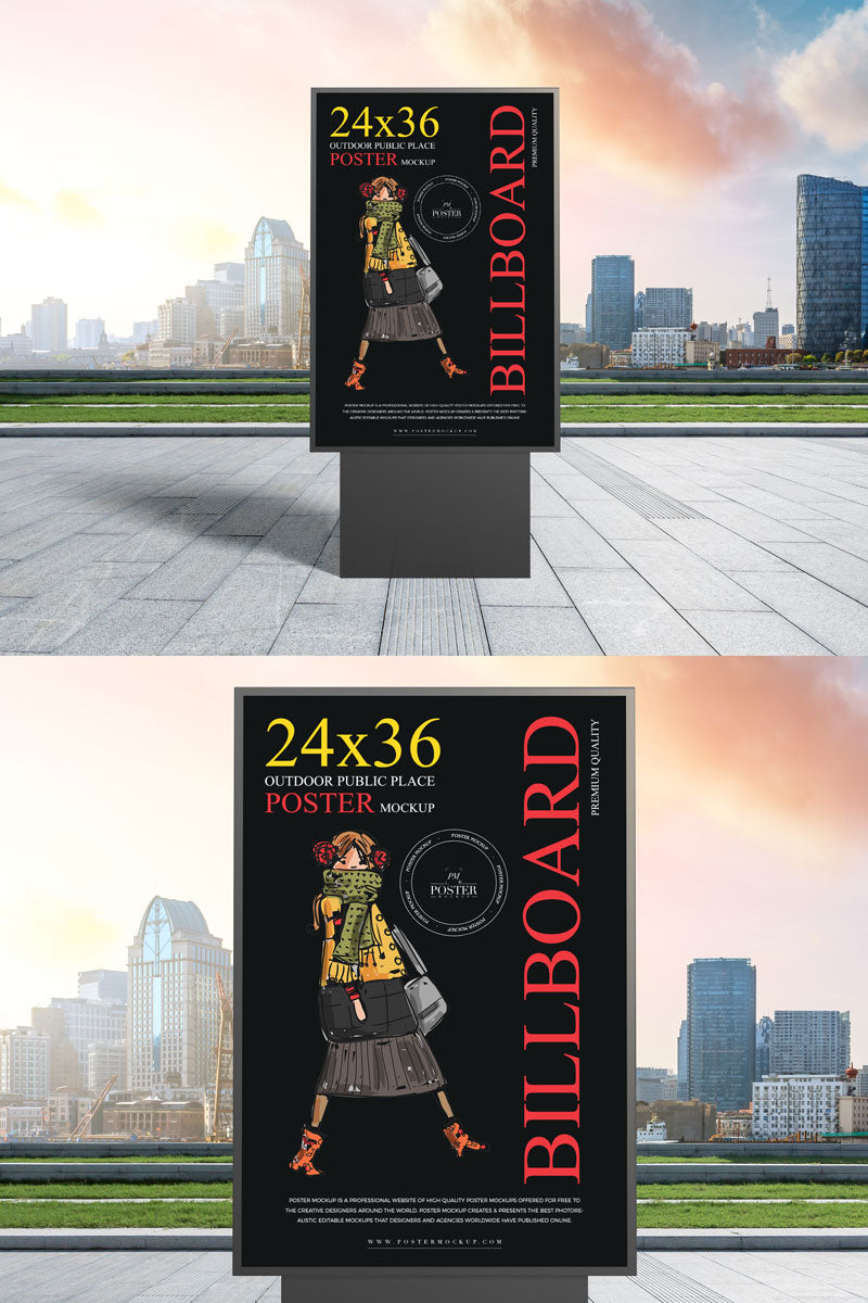 Detail Free Billboard Mockup Template Nomer 45