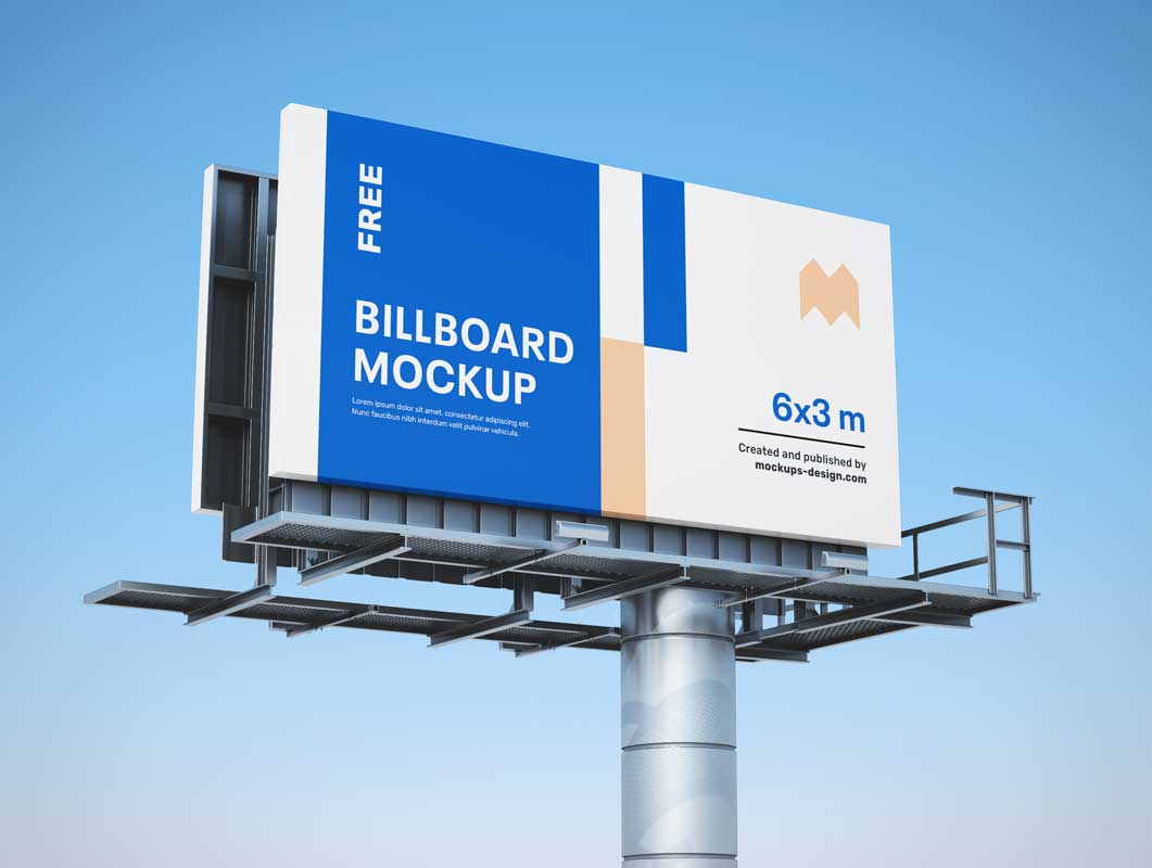 Detail Free Billboard Mockup Template Nomer 6