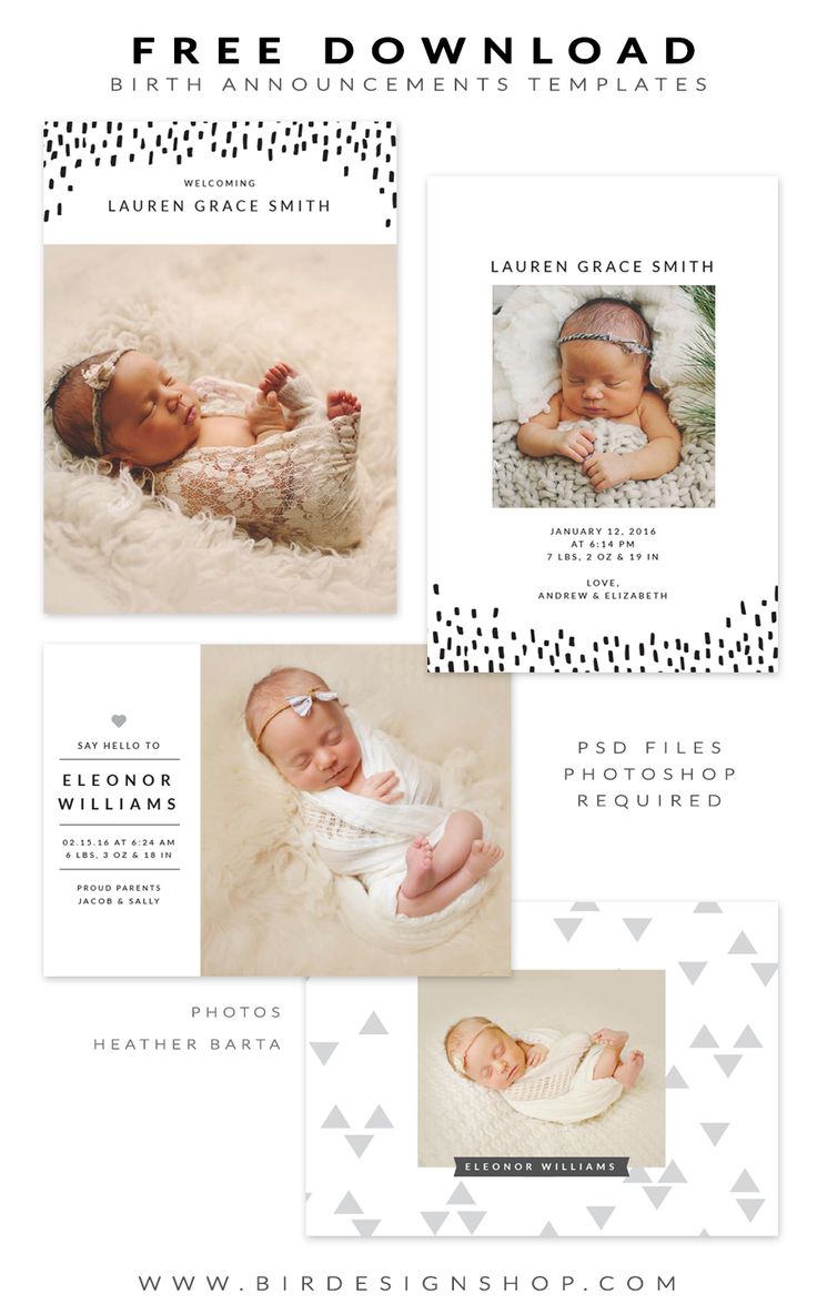 Detail Free Birth Announcement Template Nomer 10