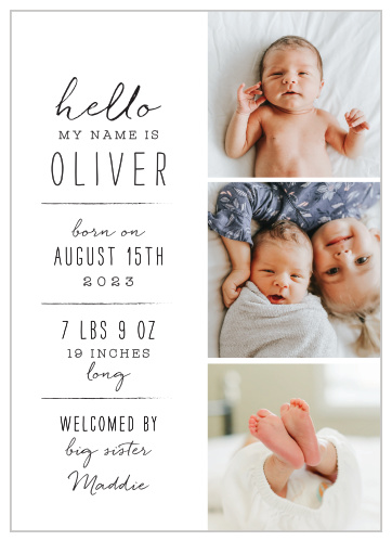 Detail Free Birth Announcement Template Nomer 11