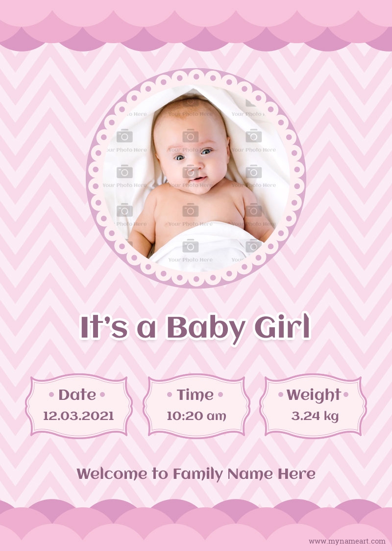 Detail Free Birth Announcement Template Nomer 39