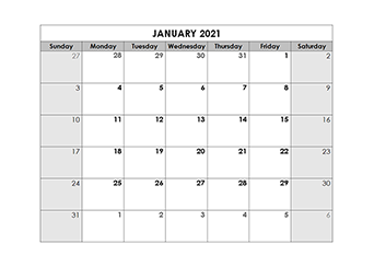 Free Blank Calendar Template 2021 - KibrisPDR