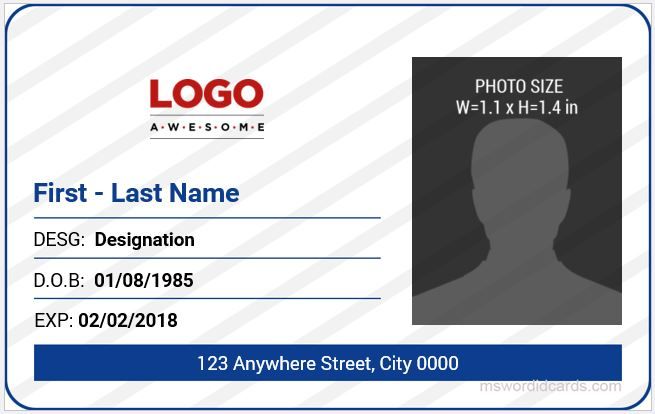 Detail Free Blank Membership Card Template Nomer 47