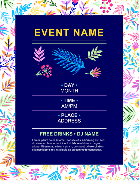 Detail Free Block Party Flyer Template Word Nomer 16