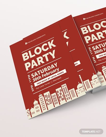 Detail Free Block Party Flyer Template Word Nomer 25