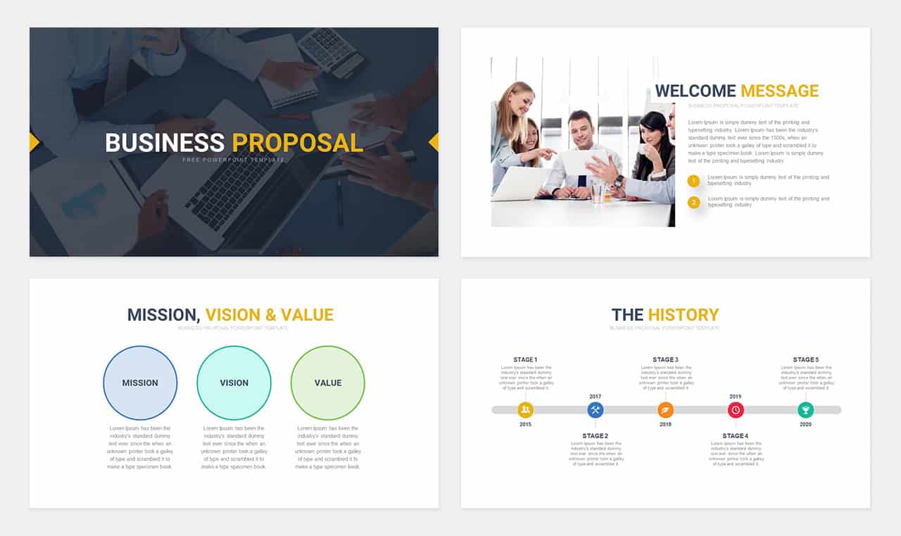 Detail Free Business Pitch Powerpoint Template Nomer 3