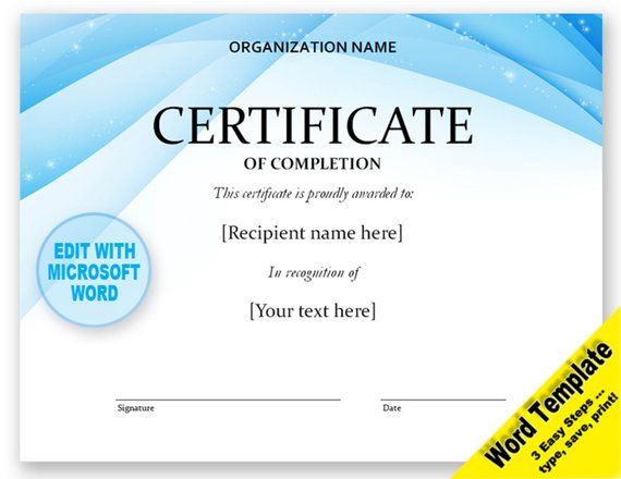 Detail Free Certificate Of Completion Template Word Nomer 32